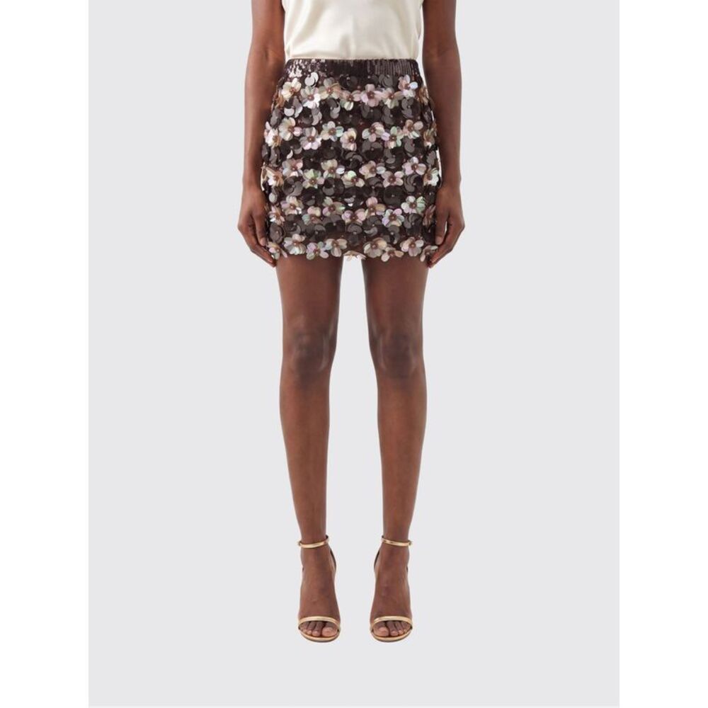 Slim Fit Pencil Mini Skirt P.A.R.O.S.H. With Sequins And Elastic Waistband